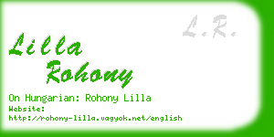 lilla rohony business card